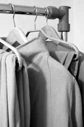 Garderobe auf Kleiderstange